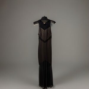 Cameo 90's Sheer Black Maxi Gown w/ Mermaid Hem Balletcore Size M Whimsigoth USA